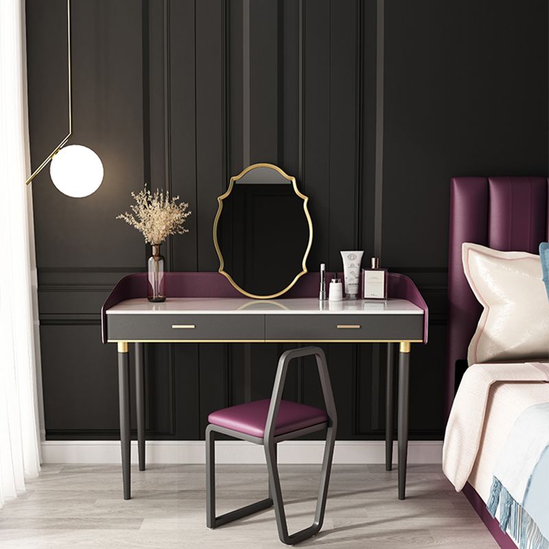 33,8 "Hauteur 2 tiroirs Vanité de maquillage Vanité de bureau pour chambre à coucher