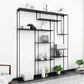 White and Black Etagere Bookshelf Modern Iron Open Bookshelf Clearhalo 'Bookcases' 'furn' 'furn_bookcases' 'Furniture' 'furniture_bookcases' 'Office Furniture' 1200x1200_dfd65840-9ac1-4890-ae3b-dc3848f0a737