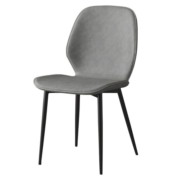 Faux Leather Contemporary Dining Room Chair Matte Finish Solid Back Dining Chairs Clearhalo ' kitchen&dining_furn' 'Dining Chairs' 'Dining Tables & Seating' 'dining_chair' 'furn' 'furn_dining_chair' 'Furniture' 'furniture_dining_chair' 'Kitchen & Dining Furniture' 'kitchen' 1200x1200_dfd84353-d16c-49d4-8dd4-92b3aa49da6d