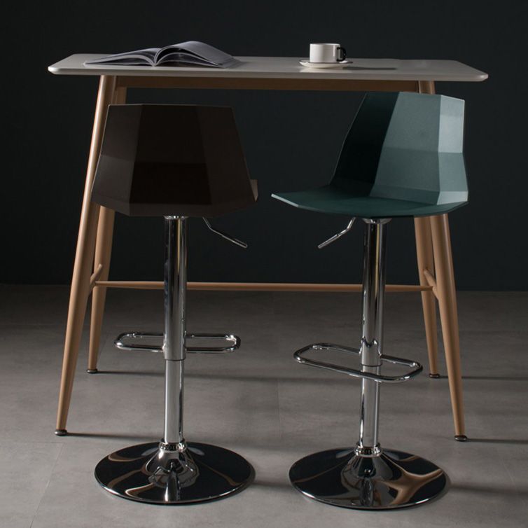 Modern Liftable Bar-stool Plastic Counter Bar Stool with Metal Legs Clearhalo 'Bar Furniture' 'Bar Stools' 'bar_stools' 'furn' 'furn_bar_stools' 'Furniture' 'furniture_bar_stools' 'Kitchen & Dining Furniture' 1200x1200_dfd87633-f66d-4842-b209-dab741808a0b