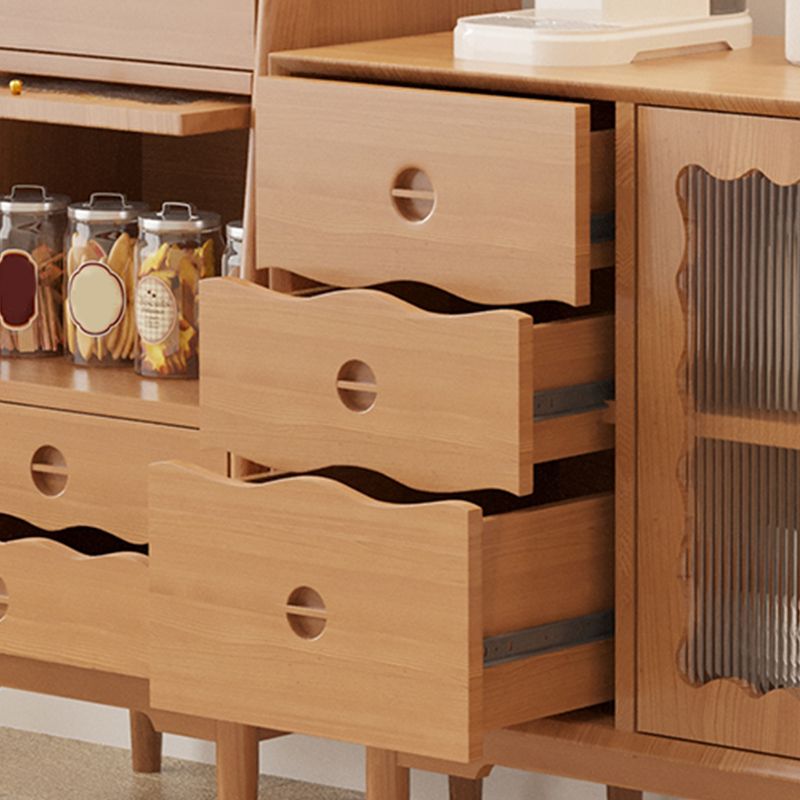 引き出し付きパインソリッドウッドダイニングサーバーコンテンポラリービュッフェテーブル