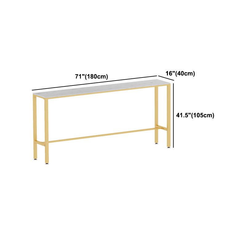 Glam Style Rectangle Bar Table 1/2/7 Pieces Faux Marble Counter Table Clearhalo 'Bar Furniture' 'furn' 'furn_home_bar_bar_sets' 'Furniture' 'Home Bars & Bar Sets' 'home_bar_bar_sets' 'Kitchen & Dining Furniture' 1200x1200_dfdc5fdf-02b1-4520-9d08-fbe8ec090125