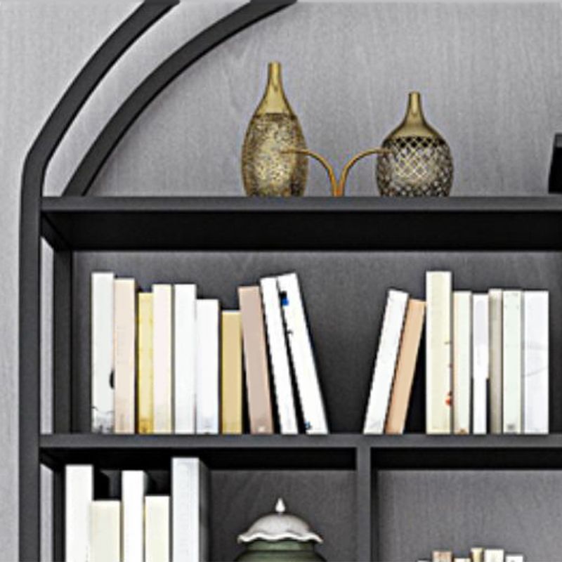 Contemporary Bookcase Open Back Metal Bookshelf for Home Office