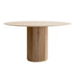 Round Pedestal Modern Dining Table Wood Color Fixed Table with Solid Wood Clearhalo 'Dining Tables & Seating' 'Dining Tables' 'dining_table' 'furn' 'furn_dining_table' 'Furniture' 'furniture_dining_table' 'Kitchen & Dining Furniture' 'kitchen' 'kitchen_dining_table' 1200x1200_dfde4ad0-21f3-43e7-bb48-7a18383ef98a