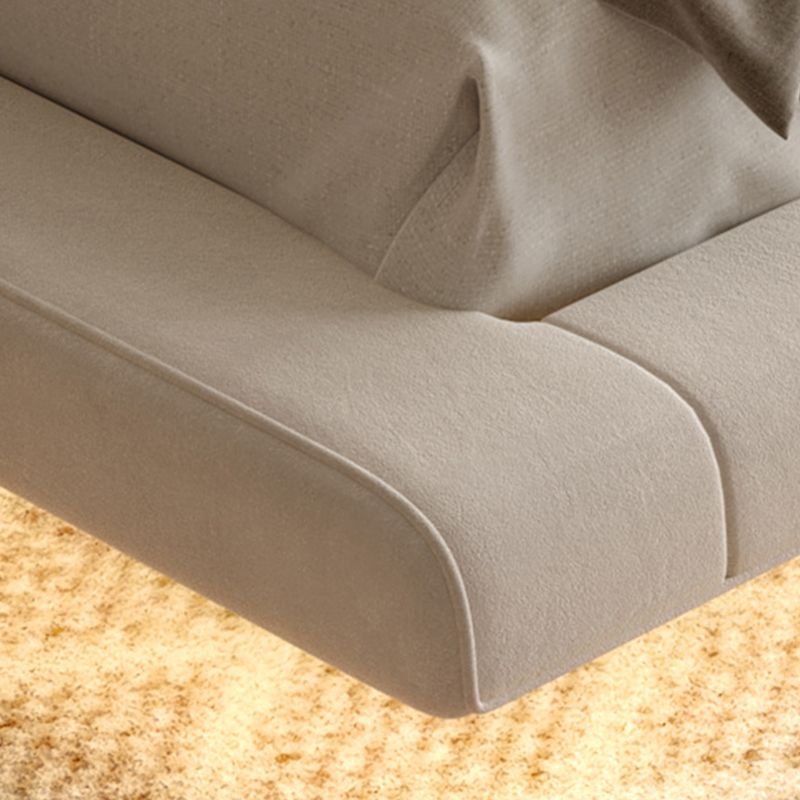 Light Beige Platform Bed Frame Wood and Upholstered Platform Bed with Metal Legs Clearhalo 'Bedroom Furniture' 'Beds' 'furn' 'furn_beds' 'Furniture' 1200x1200_dfdf9b10-bd9a-43be-bbe3-0e98286000f9