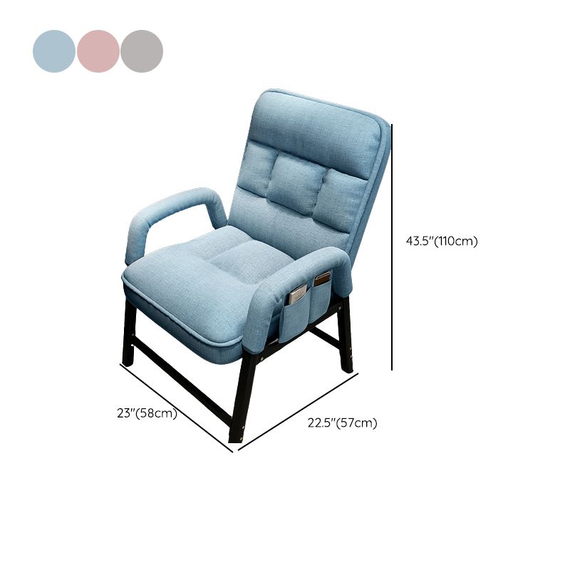Metal Single Ergonimic Recliner with Pillow Adjustable Solid Color Clearhalo 'Chairs & Seating' 'furn' 'furn_recliners' 'Furniture' 'Living Room Furniture' 'Recliners' 1200x1200_dfdfffc5-a886-4e3f-b250-1a21caac36b6