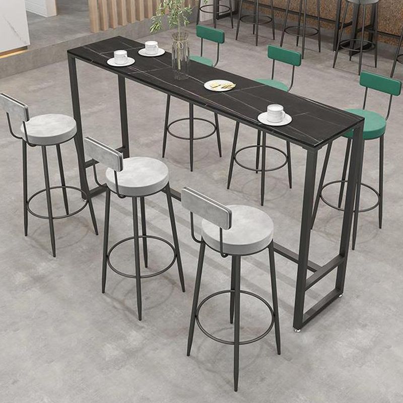 Modern Style Sintered Stone Table Dining Bar Counter Table for Home Clearhalo 'Bar Furniture' 'Bar Tables' 'bar_tables' 'furn' 'furn_bar_tables' 'Furniture' 'furniture_bar_tables' 'Kitchen & Dining Furniture' 1200x1200_dfe25a2d-7751-48a4-87e7-f212c42e44cf