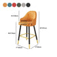 Modern Restaurant Armed Stool Matte Finish Leather Bar Stool Clearhalo 'Bar Furniture' 'Bar Stools' 'bar_stools' 'furn' 'furn_bar_stools' 'Furniture' 'Kitchen & Dining Furniture' 1200x1200_dfe2f88e-238d-4cf7-8e00-6815c977ff10