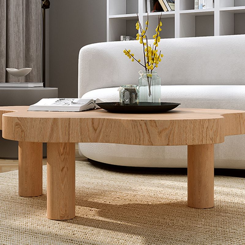 Solid Wood Cloud-Shaped Coffee Table Nordic 3 Legs Cocktail Table Clearhalo 'Coffee & Accent Tables' 'Coffee Tables' 'coffee_tables' 'furn' 'furn_coffee_tables' 'Furniture' 'Living Room Furniture' 1200x1200_dfe357ea-7b61-427d-9261-c1785fe0f1d1
