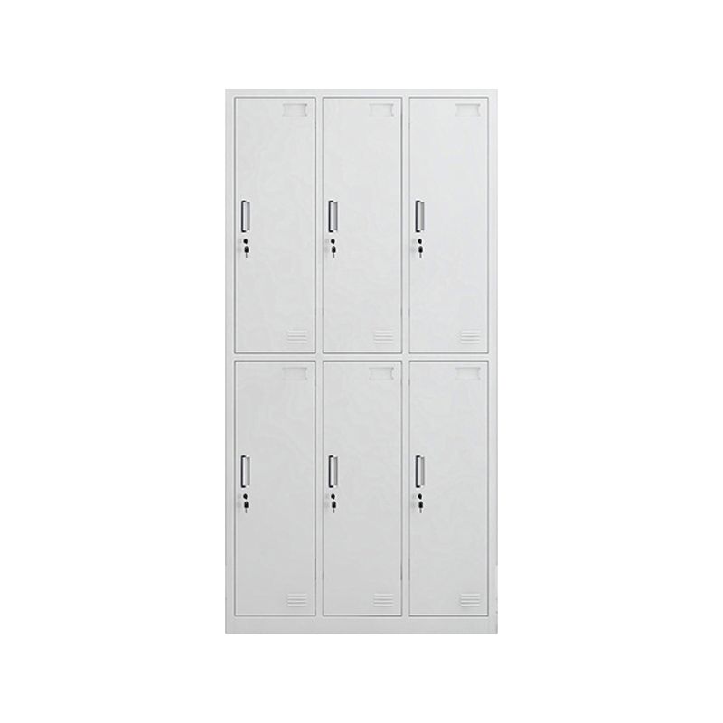 Modern Style Wardrobe White Metal Wardrobe Closet with Locks