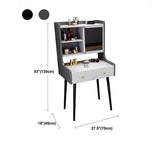 Zeitgenössischer Stein -Top -Waschtisch mit Aufbewahrung in Schwarz/Grau