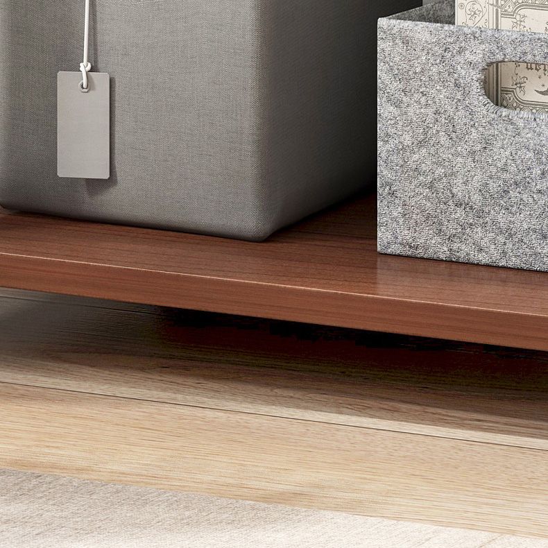 Industrial Etagere Bookshelf Steel Frame Manufactured Wood Shelf with Caster Wheels Clearhalo 'Bookcases' 'Furniture' 'furniture_bookcases' 'kitchen' 'kitchen_bookcases' 'Living Room Furniture' 'Office Furniture' 1200x1200_dfe5e424-8074-4cc9-9d4e-ba1c0ad68c6a