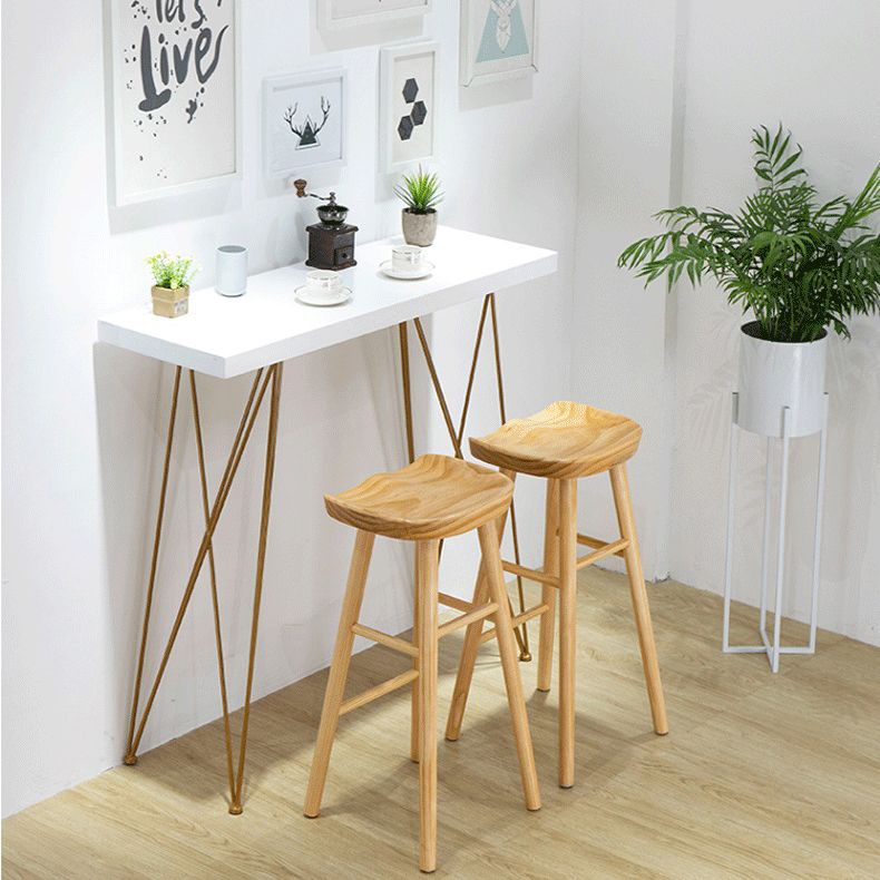 Rectangle Bar Dining Table Contemporary Bar Table with Double Pedestal Base Clearhalo 'Bar Furniture' 'Bar Tables' 'bar_tables' 'furn' 'furn_bar_tables' 'Furniture' 'furniture_bar_tables' 'Kitchen & Dining Furniture' 1200x1200_dfe64635-7562-4ef5-ad0a-1737cbc15e9c