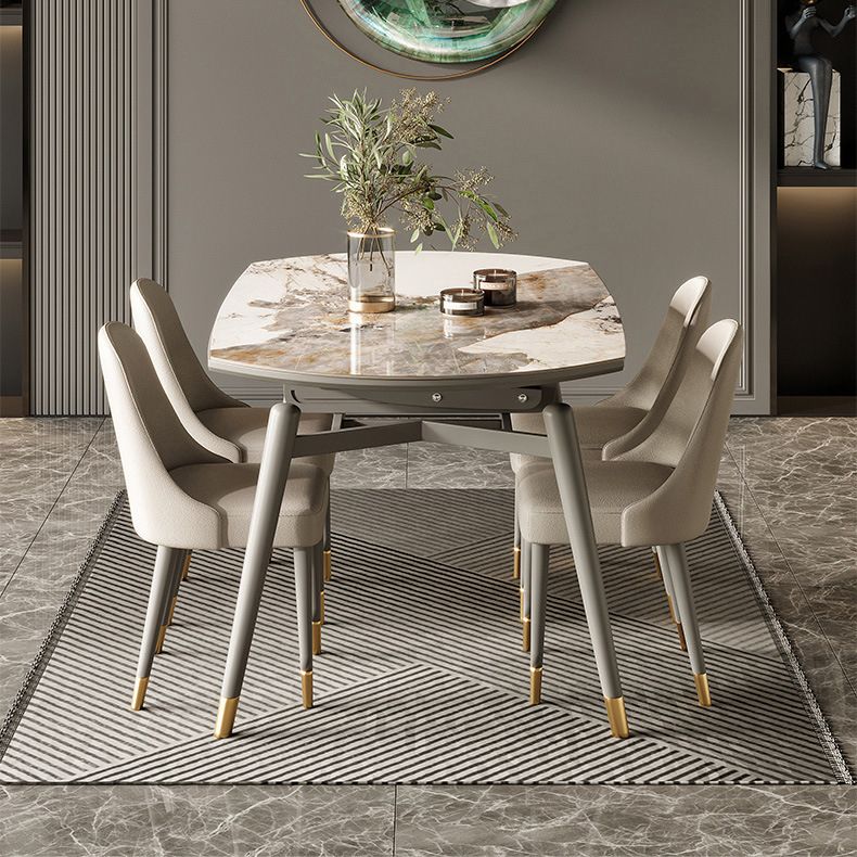 Dining Room Dinner Table Extendable 4 Legs Kitchen Dining Table Clearhalo 'Dining Tables & Seating' 'Dining Tables' 'dining_table' 'furn' 'furn_dining_table' 'Furniture' 'Kitchen & Dining Furniture' 1200x1200_dfe74d61-f9ca-416a-85f0-2bc146182186