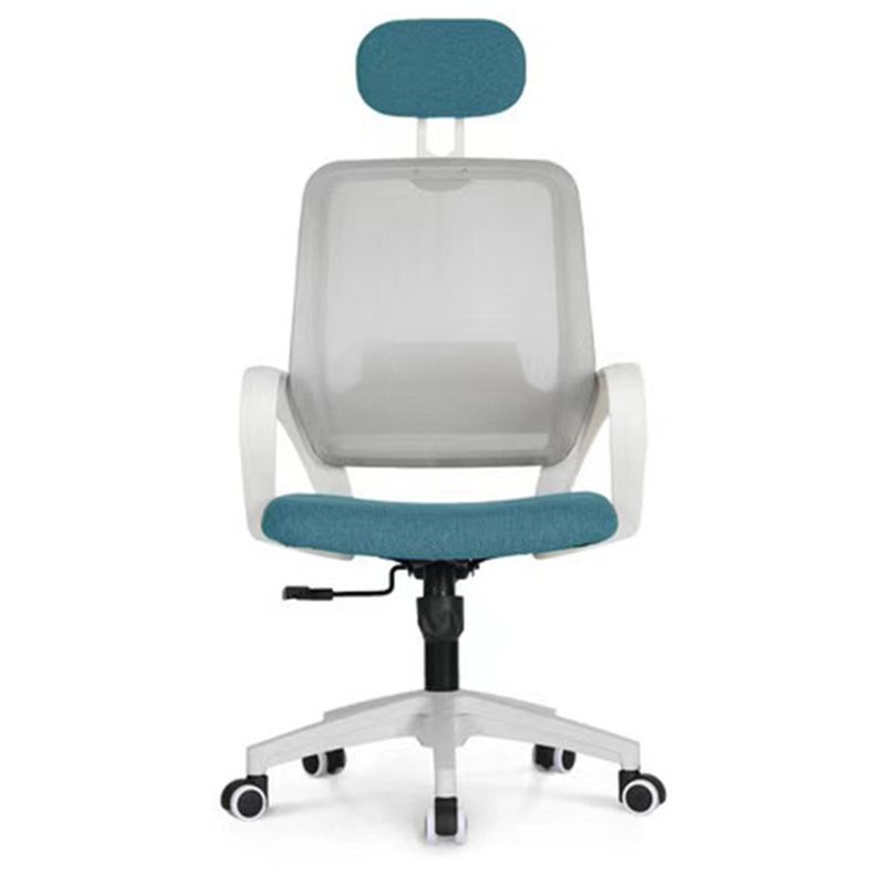 Silla de computadora moderna silla de reposapié fija silla de escritorio de nylon con ruedas