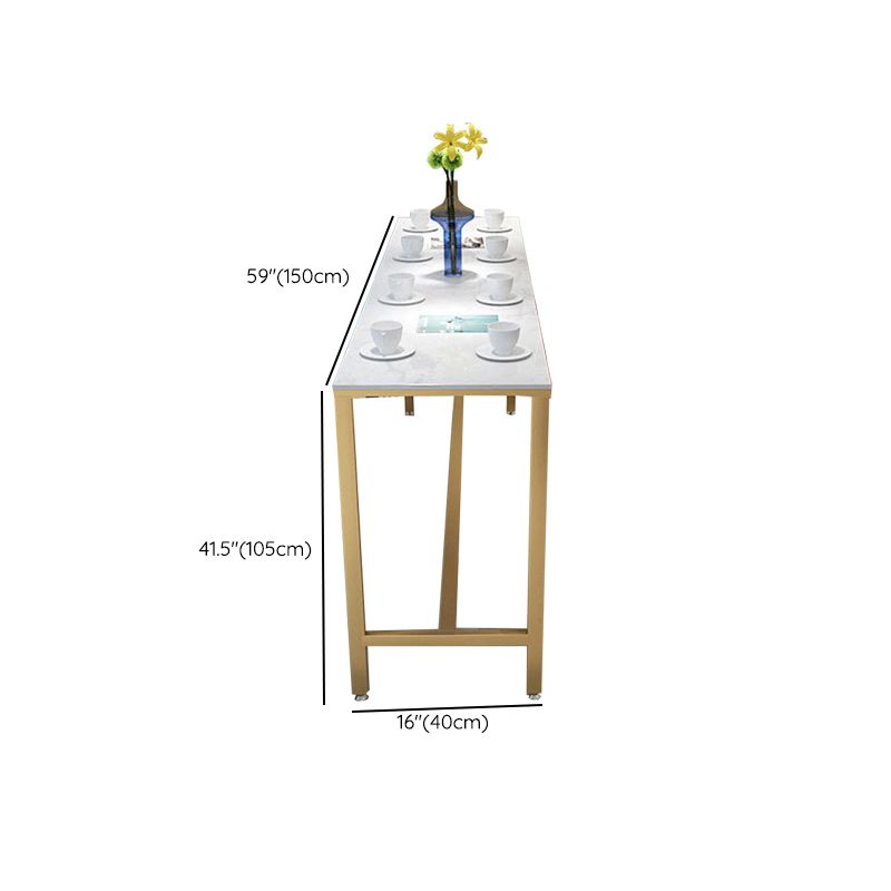 Glam Bar-height Table Faux Marble Top Pub Table for Dining Room Clearhalo 'Bar Furniture' 'Bar Tables' 'bar_tables' 'furn' 'furn_bar_tables' 'Furniture' 'Kitchen & Dining Furniture' 1200x1200_dfe9fc94-37b3-471b-ae0a-86845a7cd92c