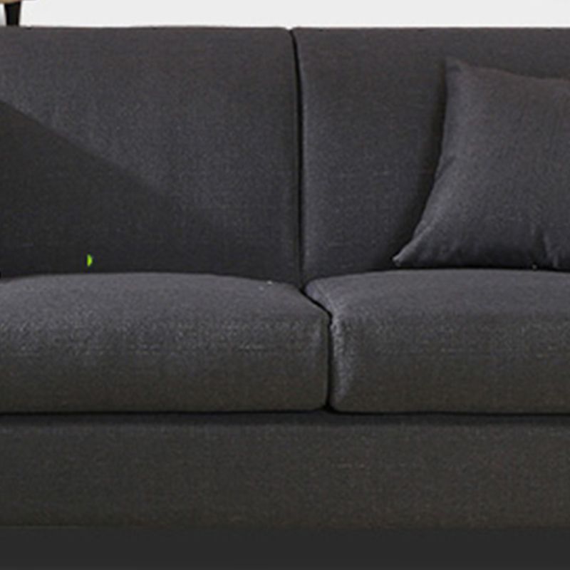 32.67 "wリネンスクエアアームソファ2つの枕と現代標準ソファ