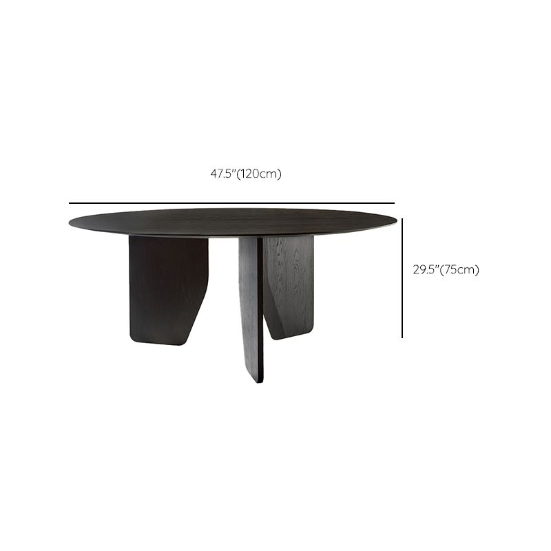 Mesa de cocina para comedor, mesa de comedor redonda de madera en negro
