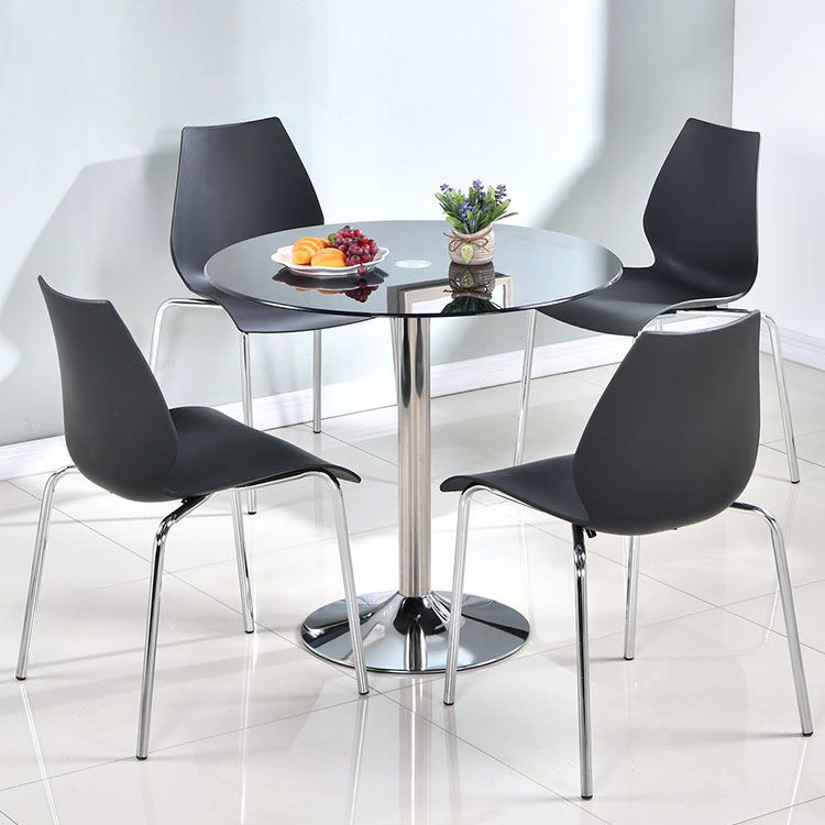 Round GlassTransparent Dining Table Simplicity Pedestal Table for Dining Room Clearhalo ' dining_table' 'Dining Tables & Seating' 'Dining Tables' 'furn' 'furn_dining_table' 'Furniture' 'furniture_dining_table' 'Kitchen & Dining Furniture' 'kitchen&dining_furn' 'kitchen' 'kitchen_dining_table' 1200x1200_dfecbd32-0651-4565-bc1f-6e6b1963089f
