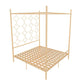 Metal Four Poster Bed con cabecera de marco abierto, cama estándar glamorosa