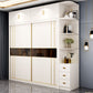 Contemporary Wooden Wardrobe White Wardrobe Closet with Sliding Door Clearhalo 'Armoires & Wardrobes' 'armoires_wardrobes' 'Bedroom Furniture' 'furn' 'furn_armoires_wardrobes' 'Furniture' 1200x1200_dff054e3-f0c3-49f0-a132-7cb0fa51e411