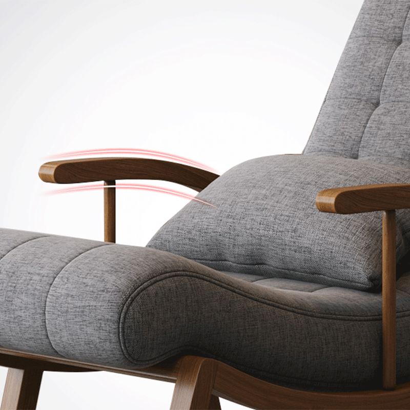 Mid Century Fabric Rocking Chair with Pillow Textured Rocker Chair for Living Room Clearhalo 'Chairs & Seating' 'furn' 'furn_rocking_chairs' 'Furniture' 'Living Room Furniture' 'Rocking Chairs' 'rocking_chairs' 1200x1200_dff100fe-9acd-4c3d-a8fd-2c110c935622