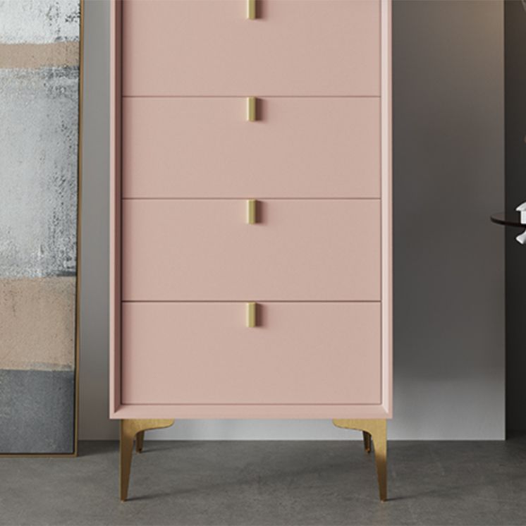 Tavolo da sideboard in legno massiccio rosa Server da pranzo moderno con cassetti