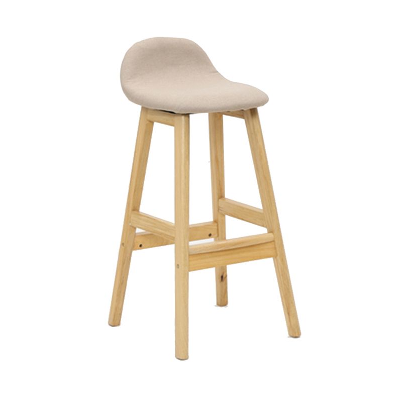 Modern Backrest Armless Counter Stool Wood Dessert Shop Bar Stool with Cushion and Pedal Clearhalo 'Bar Furniture' 'Bar Stools' 'bar_stools' 'furn' 'furn_bar_stools' 'furniture_bar_stools' 'Kitchen & Dining Furniture' 'kitchen&dining_furn' 'kitchen' 'kitchen_furn' Furniture' 1200x1200_dff2697b-63f5-486c-9e1d-b974e73af2b3