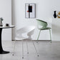 Contemporary Metal Legs Dining Chairs Plastic Open Back Dining Side Chair
