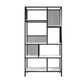 Contemporary Metal Vertical Book Shelf Open Shelf Bookcase For Office