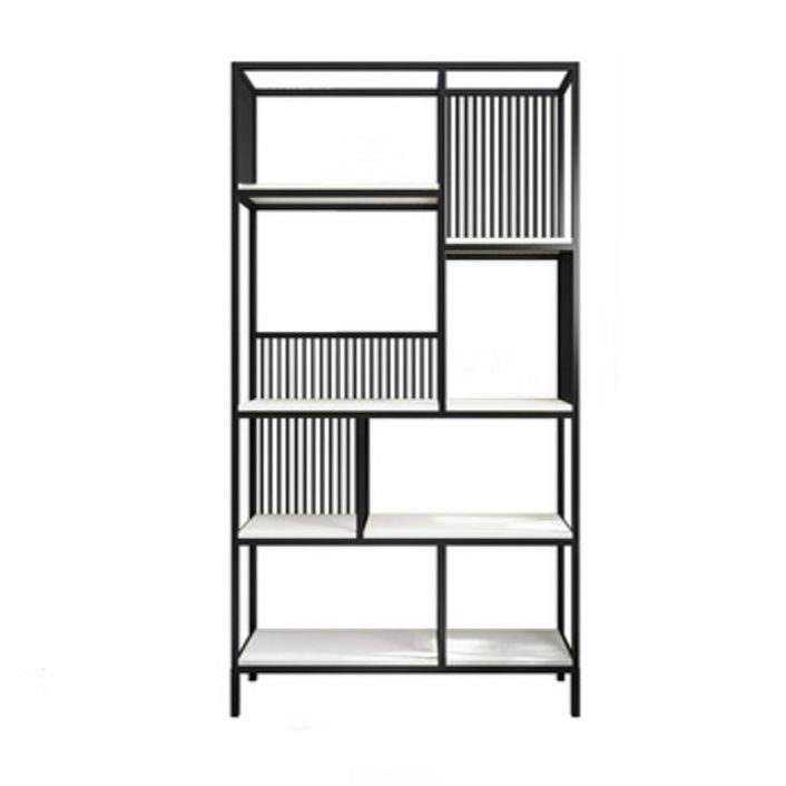Contemporary Metal Vertical Book Shelf Open Shelf Bookcase For Office