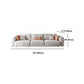 Square Armrest Belt Pillow Back Sofa Bed White Cloth Art Sofa