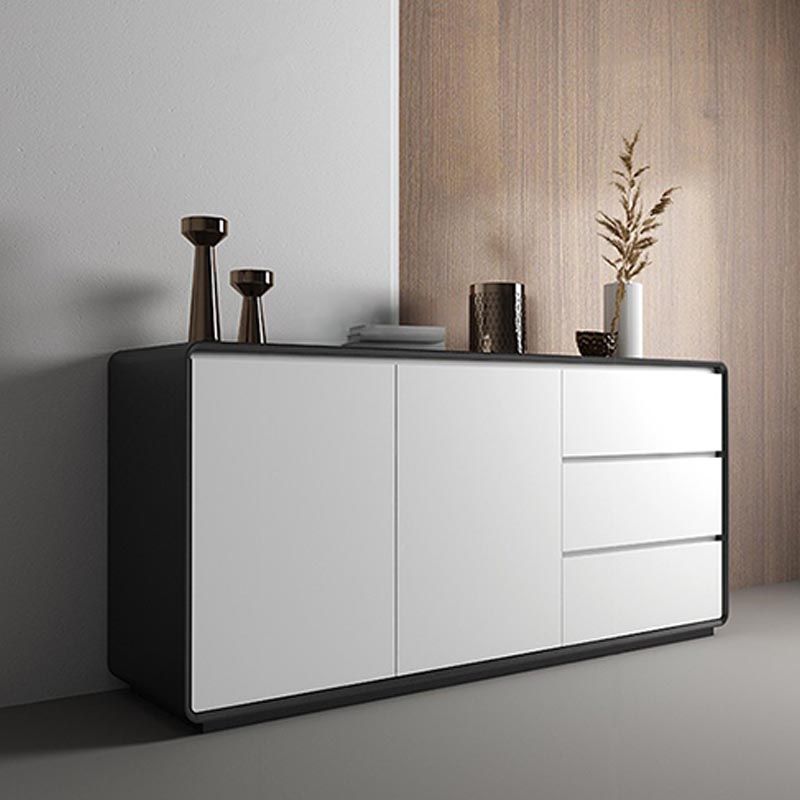 Serveur de bois d'ingénierie du serveur moderne avec porte et tiroir, 47,2 "L x 15,7" W x 30,7 "H