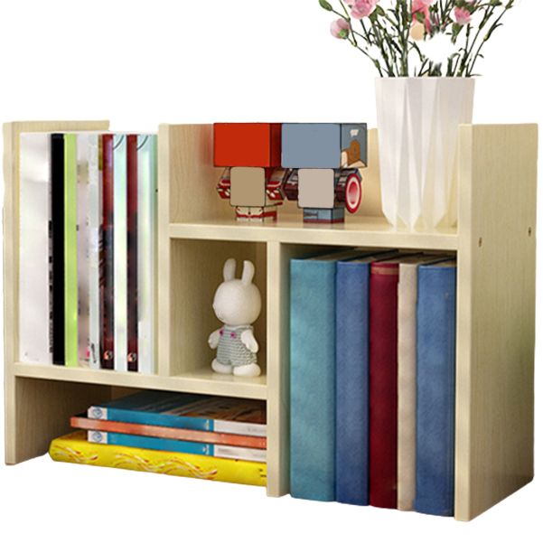 Modern Style 17.8"H Bookshelf Open Back Wood Bookcase for Home Office