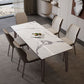 Modern 1/4/5/6 stuks rechthoek Dinerset Sintered Stone Top Dinette Table Set