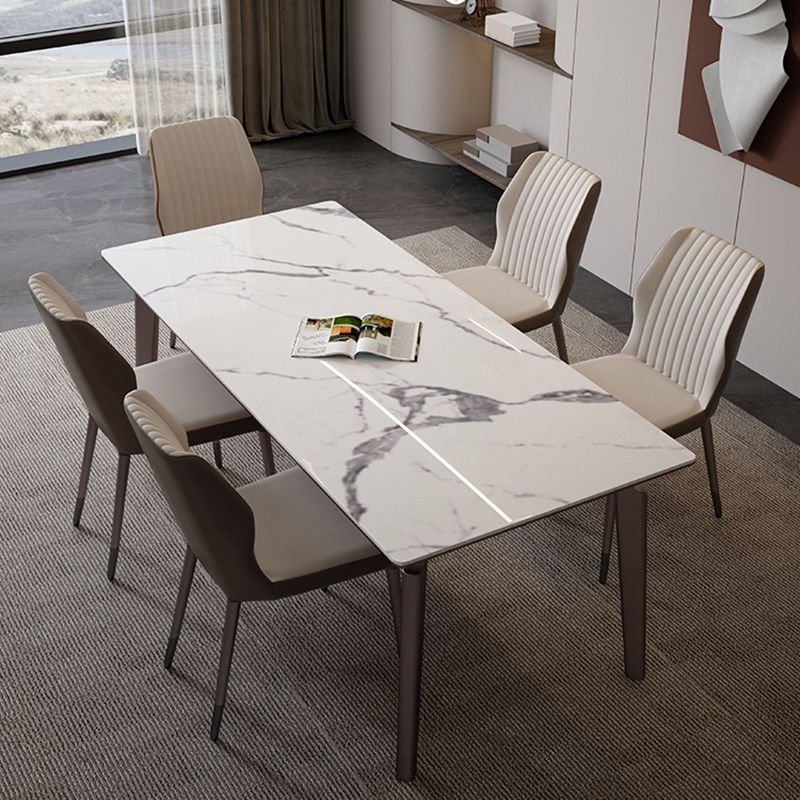 Modern 1/4/5/6 stuks rechthoek Dinerset Sintered Stone Top Dinette Table Set