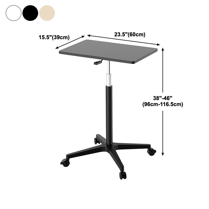 Modern Rectangular Office Desk Height Adjustable Office Desk with Caster Wheels Clearhalo 'Furniture' 'furniture_office_desk' 'Office Desks' 'Office Furniture' 'office_desk' 1200x1200_dff9b7d3-8c75-4c54-89f3-f78599f78dd1