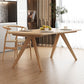 Pine Solid Wood Dining Table Rectangle Dining Table in Natural