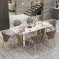 Luxurious Sintered Stone Top Dining Set Rectangle 1/3/4/5/7 Pieces Dining Room Table Set