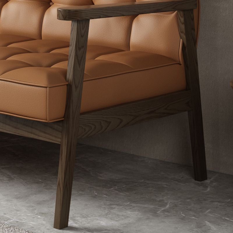 Faux Leather Tufted Sofa Split-Back 28.3"W Sofa with Square Arm for Living Room Clearhalo 'furn' 'furn_sofas' 'Furniture' 'furniture_sofas' 'Living Room Furniture' 'Sofa' 'sofas' 1200x1200_dffd4698-8147-409e-9c5f-1d8ef4186179