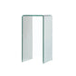 Modern Square Glass Side End Table Sled Corner Table for Living Room