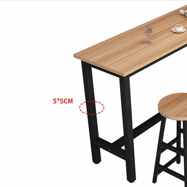 Contemporary Bar Table Rectangle Bar Dining Table with Trestle Base Clearhalo 'Bar Furniture' 'Bar Tables' 'bar_tables' 'furn' 'furn_bar_tables' 'Furniture' 'furniture_bar_tables' 'Kitchen & Dining Furniture' 1200x1200_dffe991c-dd1f-45e4-9a59-85e2d47068fe