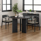 Table à manger ronde de style moderne Table à manger en bois massif en noir