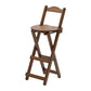 Taburete de bar plegable sin brazos, asiento redondo moderno, taburete de bar con reposapiés de madera