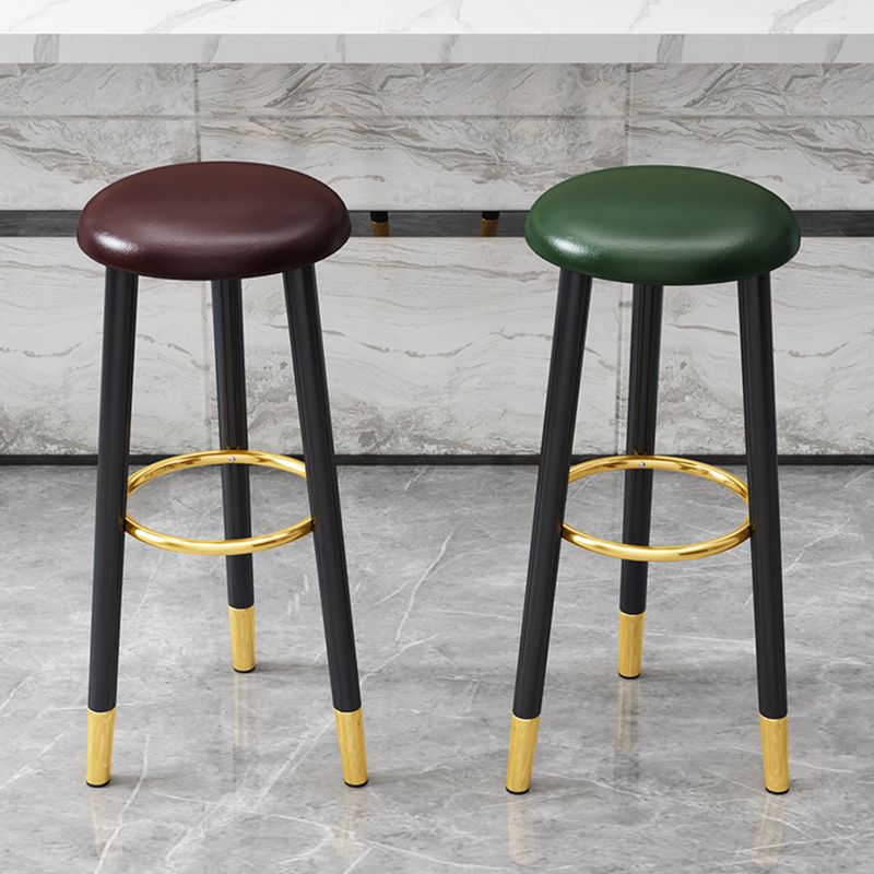 Scandinavian Home Backless Stool Matte Finish Upholstered Bar Stools Clearhalo 'Bar Furniture' 'Bar Stools' 'bar_stools' 'furn' 'furn_bar_stools' 'Furniture' 'furniture_bar_stools' 'Kitchen & Dining Furniture' 1200x1200_e0014777-5289-474a-871a-4e156418d7e3