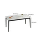 Modern Rectangular Stone Dining Table with 4 Foot for Dining Hall Clearhalo 'Dining Tables & Seating' 'Dining Tables' 'dining_table' 'furn' 'furn_dining_table' 'Furniture' 'Kitchen & Dining Furniture' 1200x1200_e00353a8-89f9-4d9b-bded-a808a93ca8eb