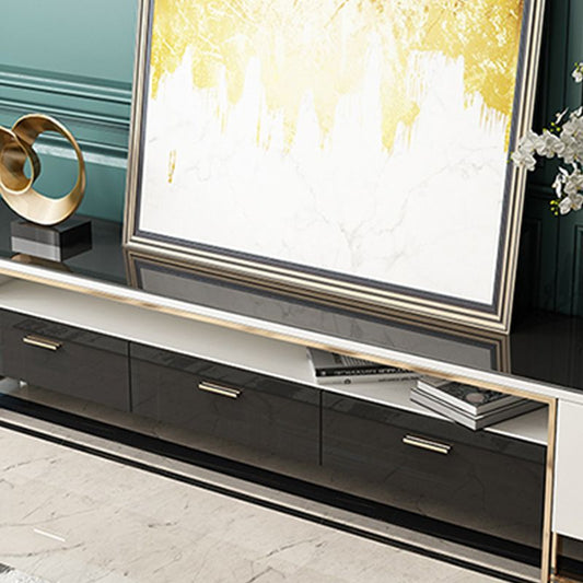 Mobile tv in legno e vetro moderno console per banchi di TV home minimalista