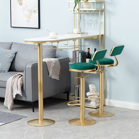 Sgabelli da bar sul retro bassista sgabelli da pranzo girevoli regolabili con base di metallo