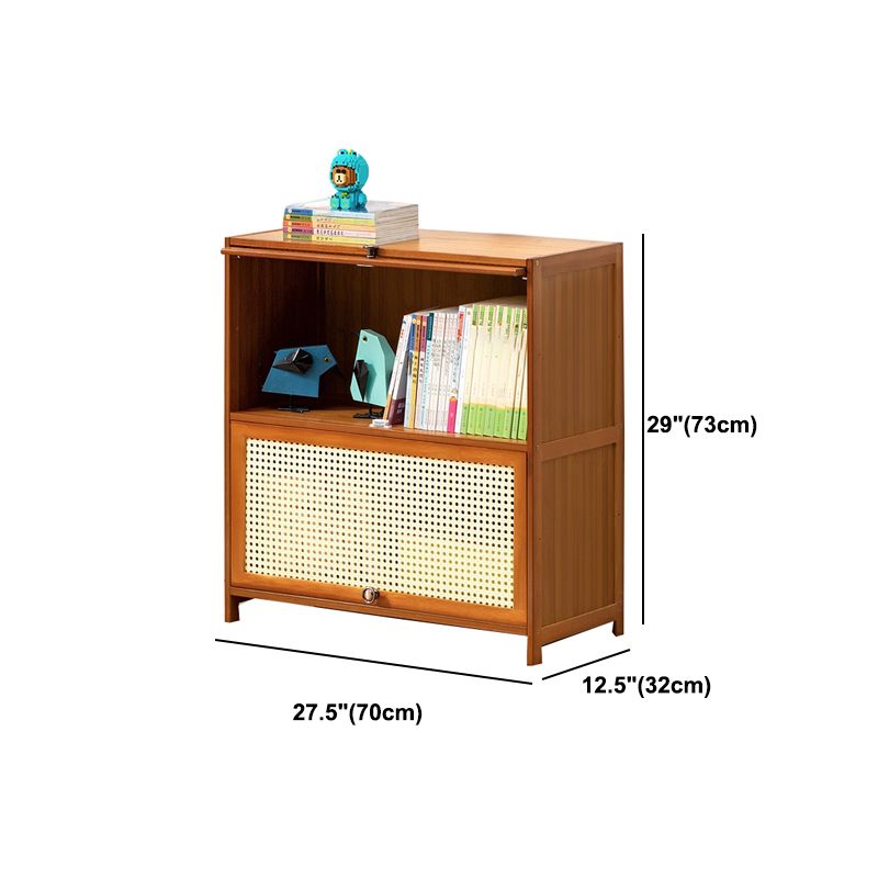 Brown Color Barrister Bookcase Contemporary Bamboo Bookcase for Home Office Clearhalo 'Bookcases' 'furn' 'furn_bookcases' 'Furniture' 'furniture_bookcases' 'kitchen' 'kitchen_bookcases' 'Living Room Furniture' 'Office Furniture' 1200x1200_e004c929-5a47-4cba-b6d1-b730551b8a13