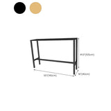 Rectangle Sintered Stone Bar Table Trestle Base Dining Table for Kitchen Living Room